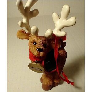 Vintage Kurt Adler Holly Dearie VIXEN Reindeer Christmas Ornament 4" (AF)